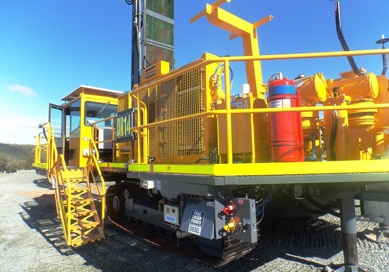 Altas Copco DML platform drill rig rebuild quarry